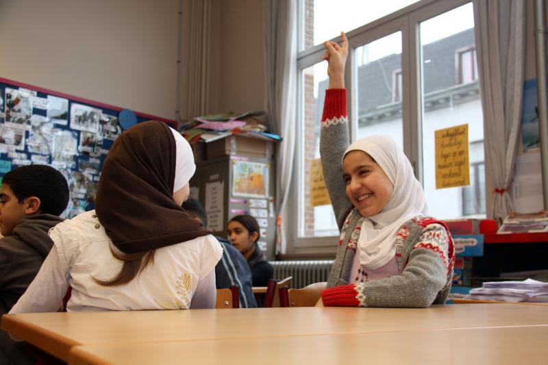 leerlingen in klas