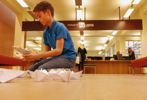interventie in de bibliotheek van leuven